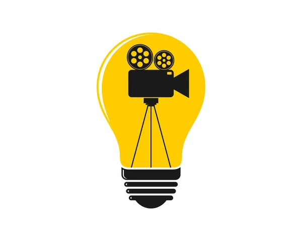 Video Recorder Light Bulb — Stock Vector
