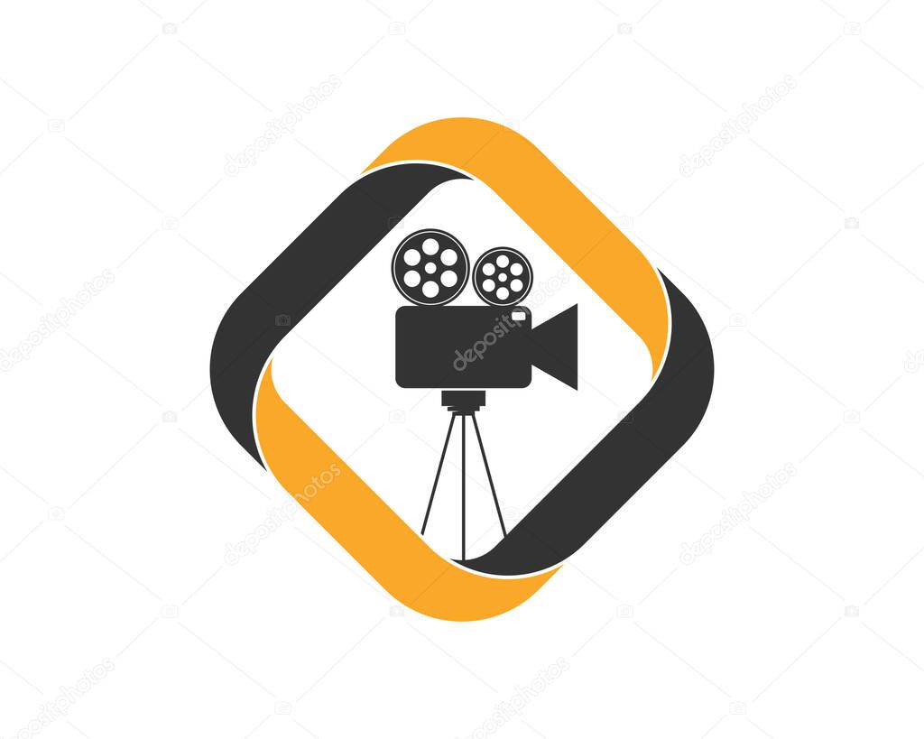 Video recorder in the square logo