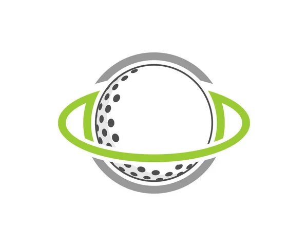 Piłka Golfowa Logo Kształtu Planety — Wektor stockowy