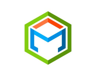 Altıgen şekil ve içinde M harfi parafı