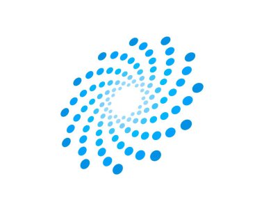 Mavi renkli soyut dairesel girdap