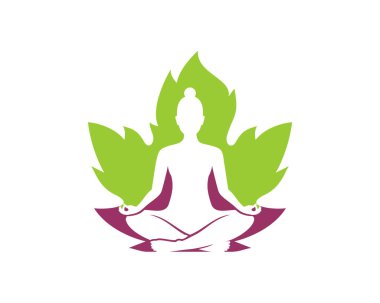 Üzüm yaprağının içinde kadın meditasyonu