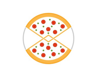 İki dilim pizza bağlantı logosu.