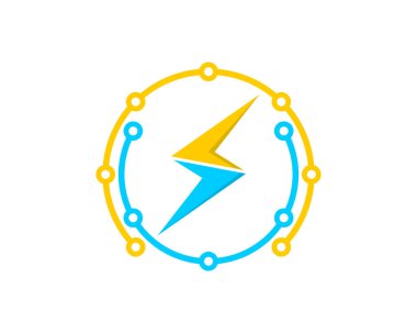 Devre teknolojisinin içindeki elektrik sembolü