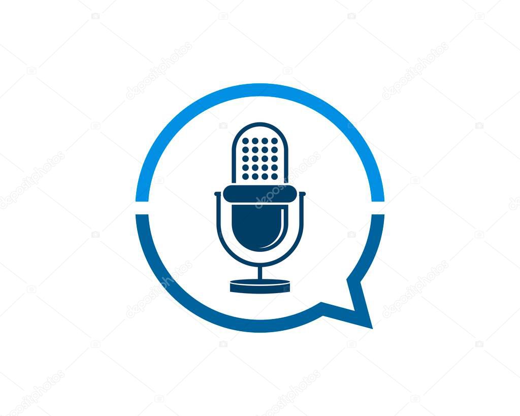 Simple bubble chat with music microphone inside