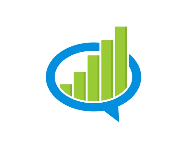 Chart Wachstum Innerhalb Der Blase Chat — Stockvektor