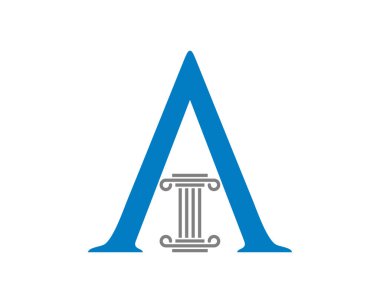 Ortasında sütun hukuk firması olan bir mektup.