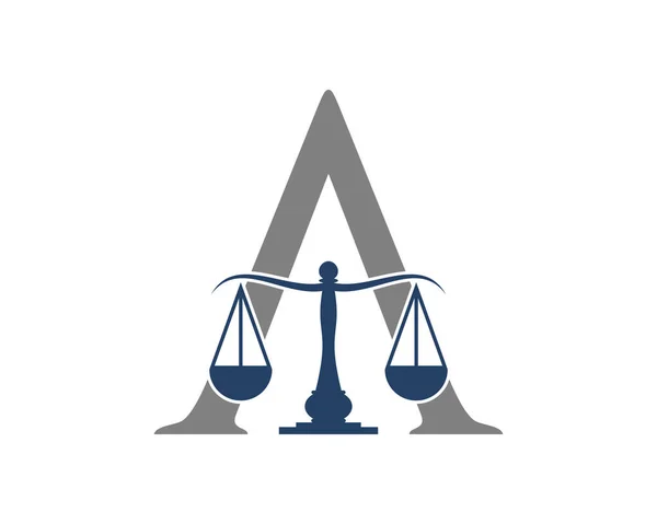 Letter Scale Balance Law Firm Middle — Stockový vektor