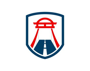 İçinde modern köprü olan basit bir kalkan.