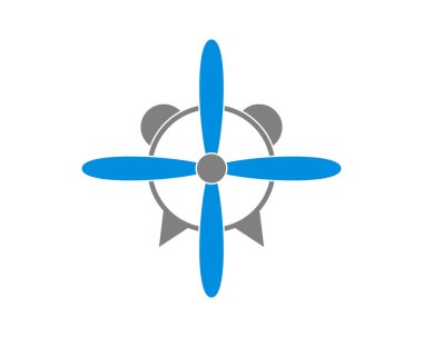 Ortasında havacılık bıçağı olan saat.