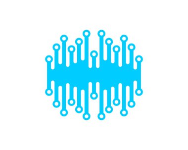 Ses dalgası şekilli logolu devre teknisyeni