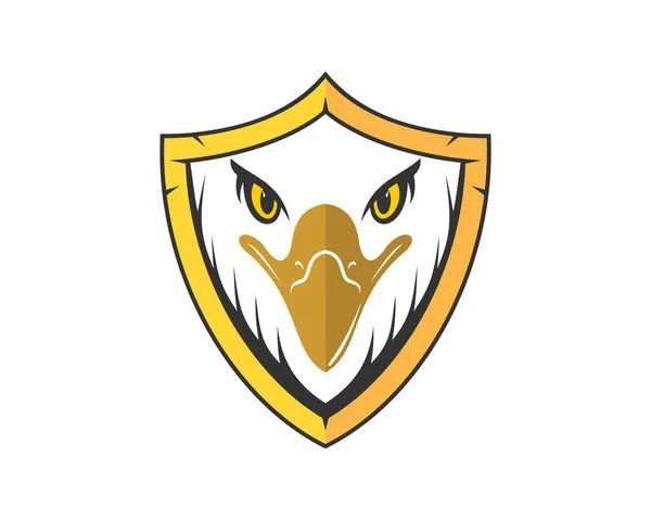 Eagle Head Shield Logo — Stock Vector
