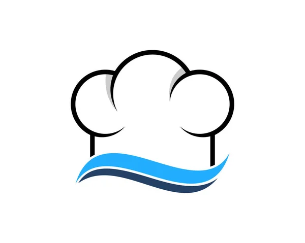 Chef Hat Sea Wave — Stock Vector