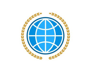 İçinde soyut küre olan dairesel buğday.