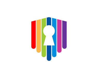 Spektrum renkleriyle çizgili kalkan koruması