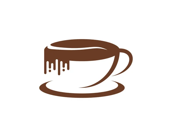 Kaffeetasse Mit Kaffeebohnen Innen — Stockvektor