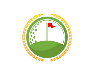 Çember buğday logosunda golf sahası