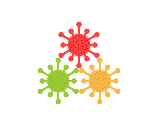 Triángulo Corona Virus Vector Ilustración Logo — Vector de stock