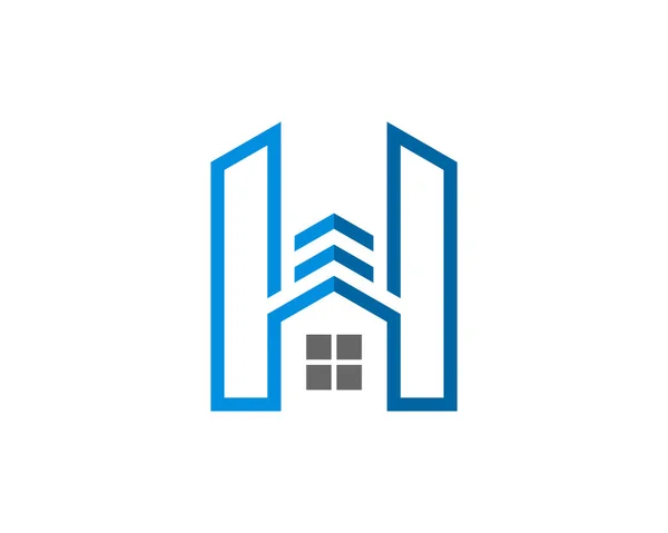Lettera Con Logo Della Casa — Vettoriale Stock