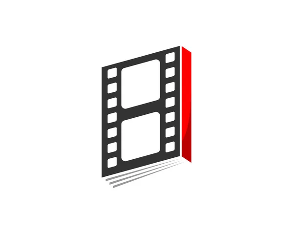Film Rouleau Combiné Avec Logo Forme Livre — Image vectorielle