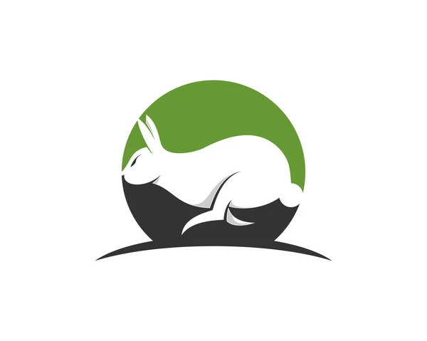 サークルロゴのウサギのシルエット — ストックベクタ