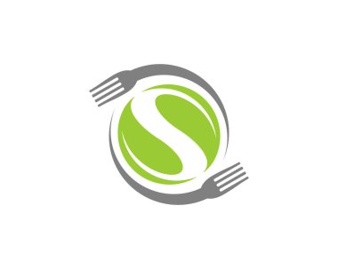 Ortasında doğa olan dairesel çatal.