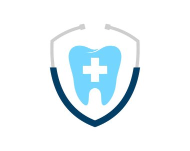 Steteskoplu kalkan ve içinde sağlıklı diş var.