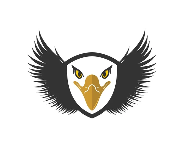 Schild Mit Gespreizten Flügeln Und Adlerkopf Inneren — Stockvektor