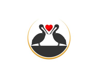 Pelikan 'la baş başa Aşkla ortada