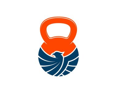 İçinde soyut kartal olan bir spor salonu çanı.