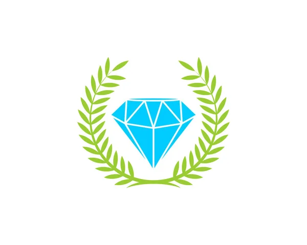 Cirkeltarwe Met Diamanten Edelstenen Het Midden — Stockvector