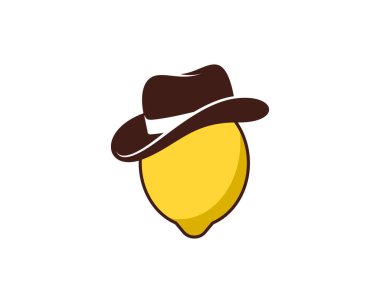 Dedektif şapka vektör illüstrasyonlu Lemon