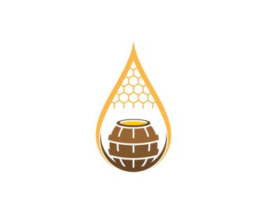 Ortasında fıçı olan bal damlası.