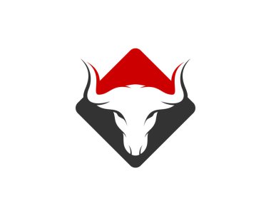 Kare şeklindeki boğa başlı siluet.