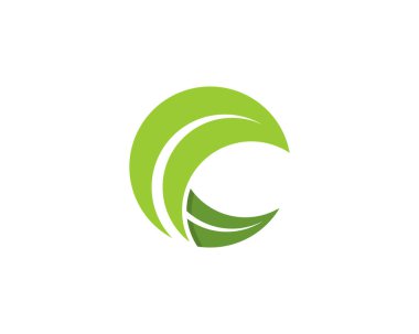 Yengeç elli C mektubu. Doğa yaprağı illüstrasyonundan.