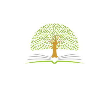 Açık kitap sayfasında yoğun ağaç