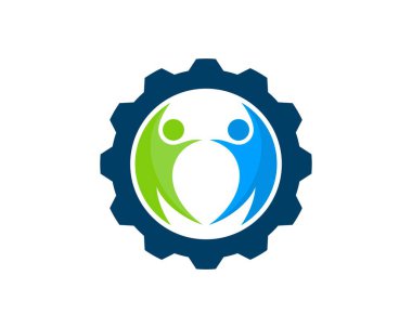 İçinde ikiz insanlar olan mekanik teçhizat.