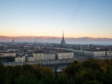İtalya 'daki Torino şehrinin manzarası