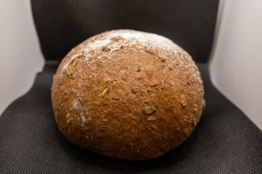 Susamlı ekmek, fırından kahvaltı için ekmek. Tatlı Noel Cooki ve Baharatı