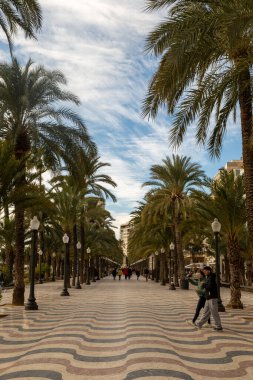 Malaga, İspanya - Kasım 18, 21 0 18: The Plaza Santa Maria de aleta in Malaga şehir merkezi, İspanya.