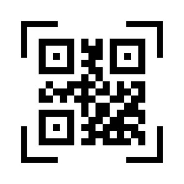 QR kodu. QR kodunu tara. Cep telefonu QR kodunu tarıyor. Vektör illüstrasyonu