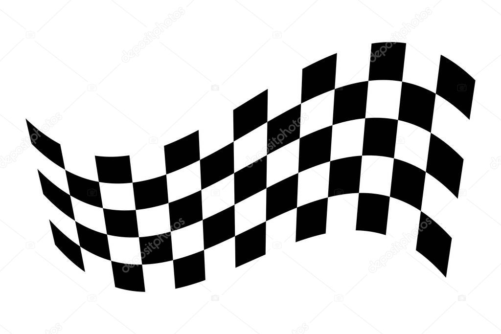 Racing flag. Race flag vector icon. Finishing flag. Vector design illustration