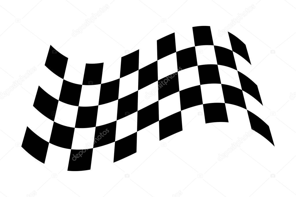 Racing flag. Race flag vector icon. Finishing flag. Vector design illustration