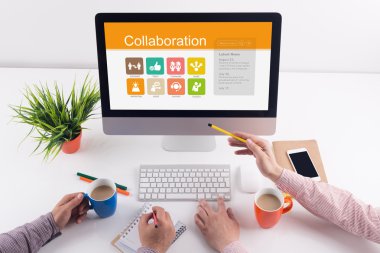 bilgisayar ekranındaki çalışma alanı