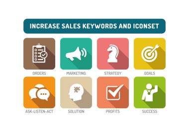 Satış Icons Set artırmak