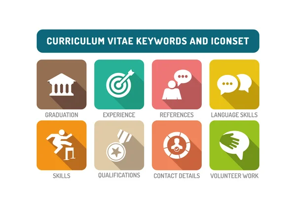 Curriculum Vitae Icons Set — Stockvector