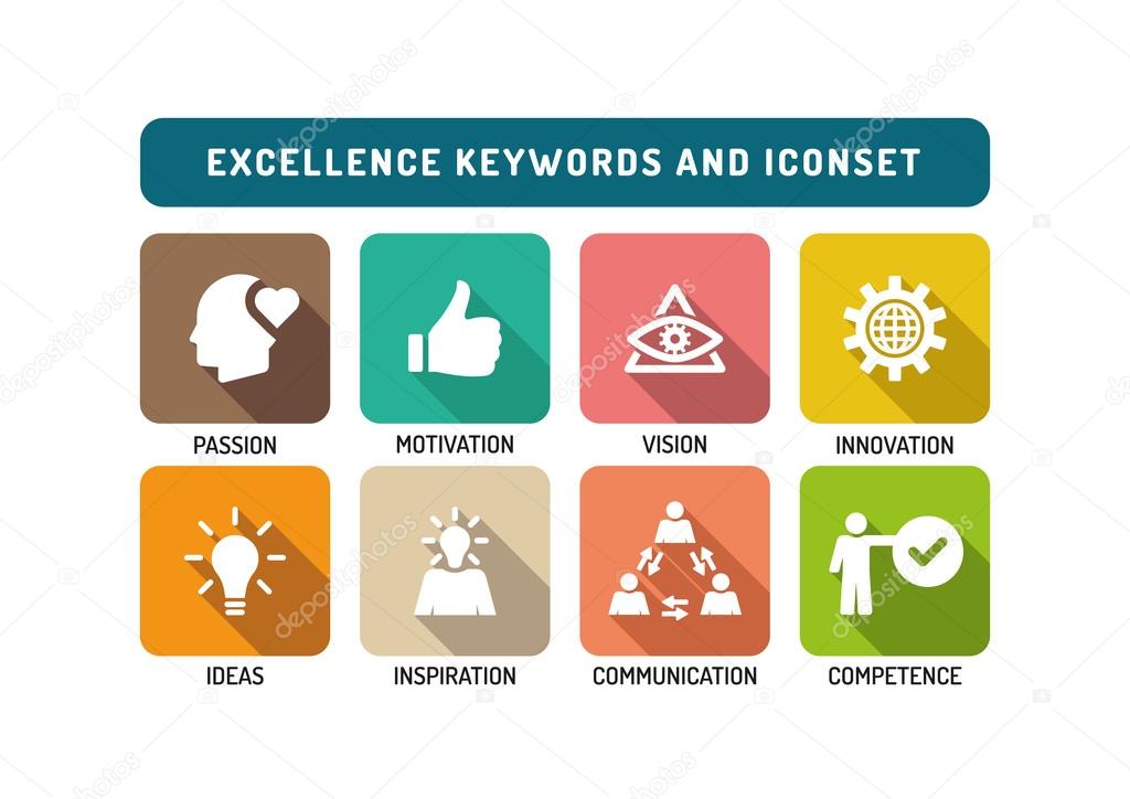 Excellence Icons Set Vector Image By C Garagestock Vector Stock