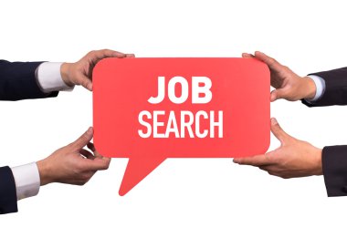 Kırmızı konuşma balonu tutan adamlar