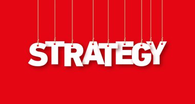 Harfler kırmızı zemin üzerine asılı