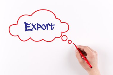 El işareti ile beyaz kağıda yazı